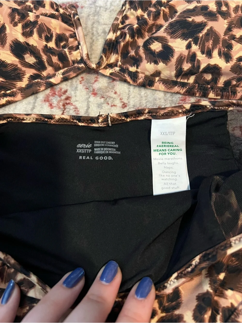 aerie Leopard High-Waist Bikini Bottom